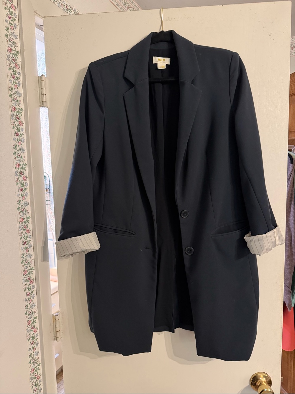 Maeve Black Longline Blazer